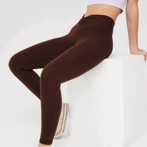 Aerie Offline Real Me XTRA Twist Legging Chocolate Brown Medium Long